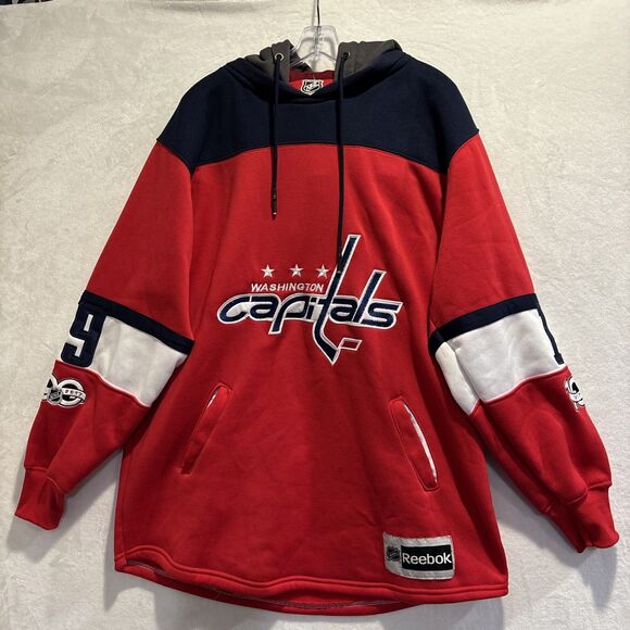 Washington Capitals Backstrom #19 Old Time Hockey Hoodie Jersey Men's Size Large - Picture 1 of 15